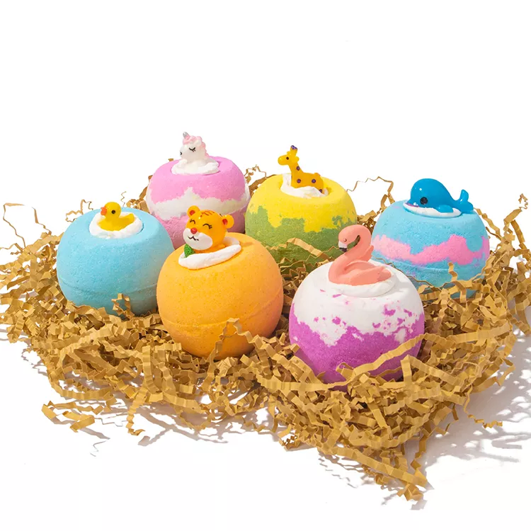 Colorful Bath SPA Gift Set Bubble Bath Bomb with Toy for Kids