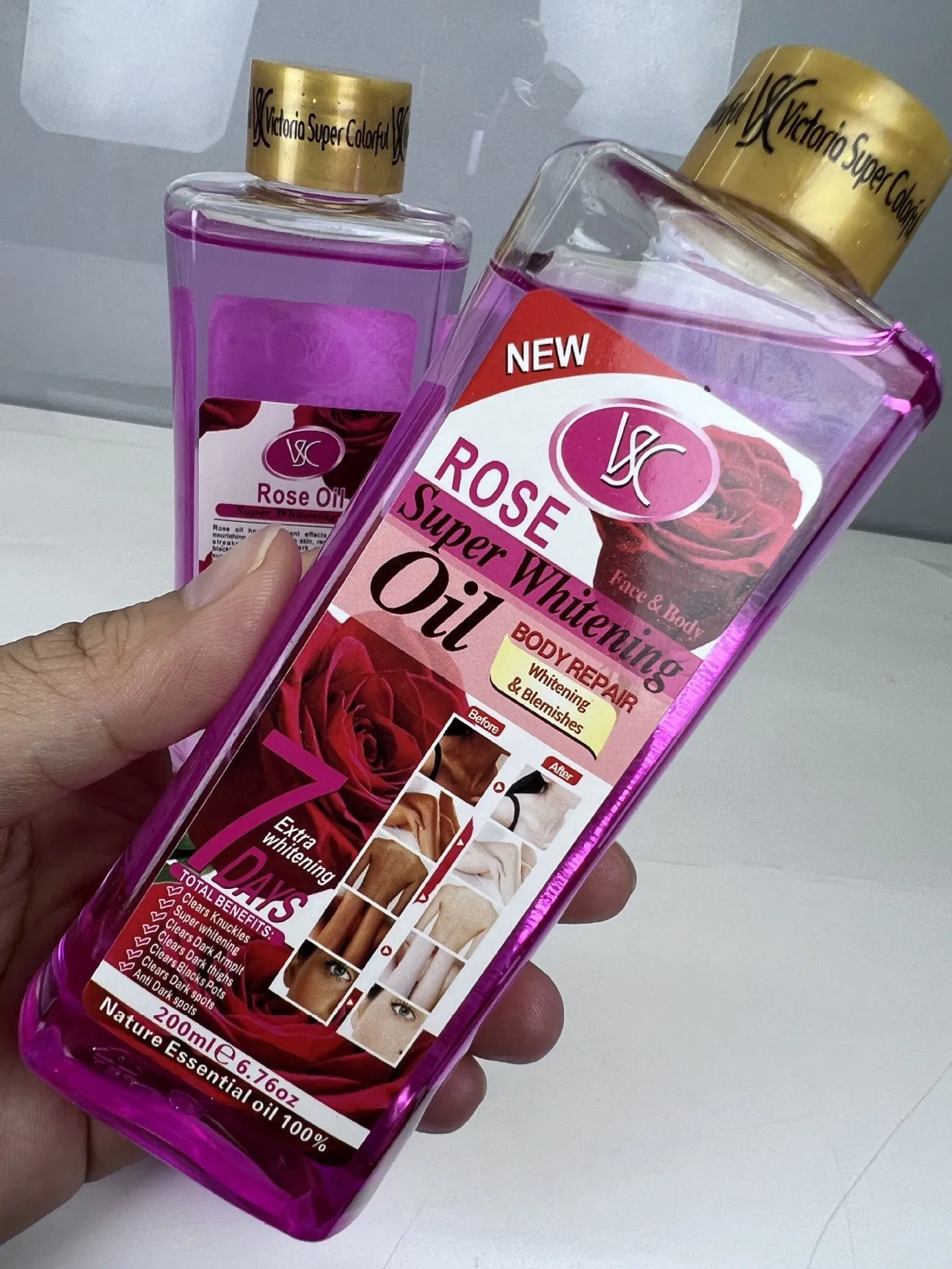 7-Day Rose Super Whitening Essential Oil Anti-Dark Spot Face and Body Skin Care Massage Oil