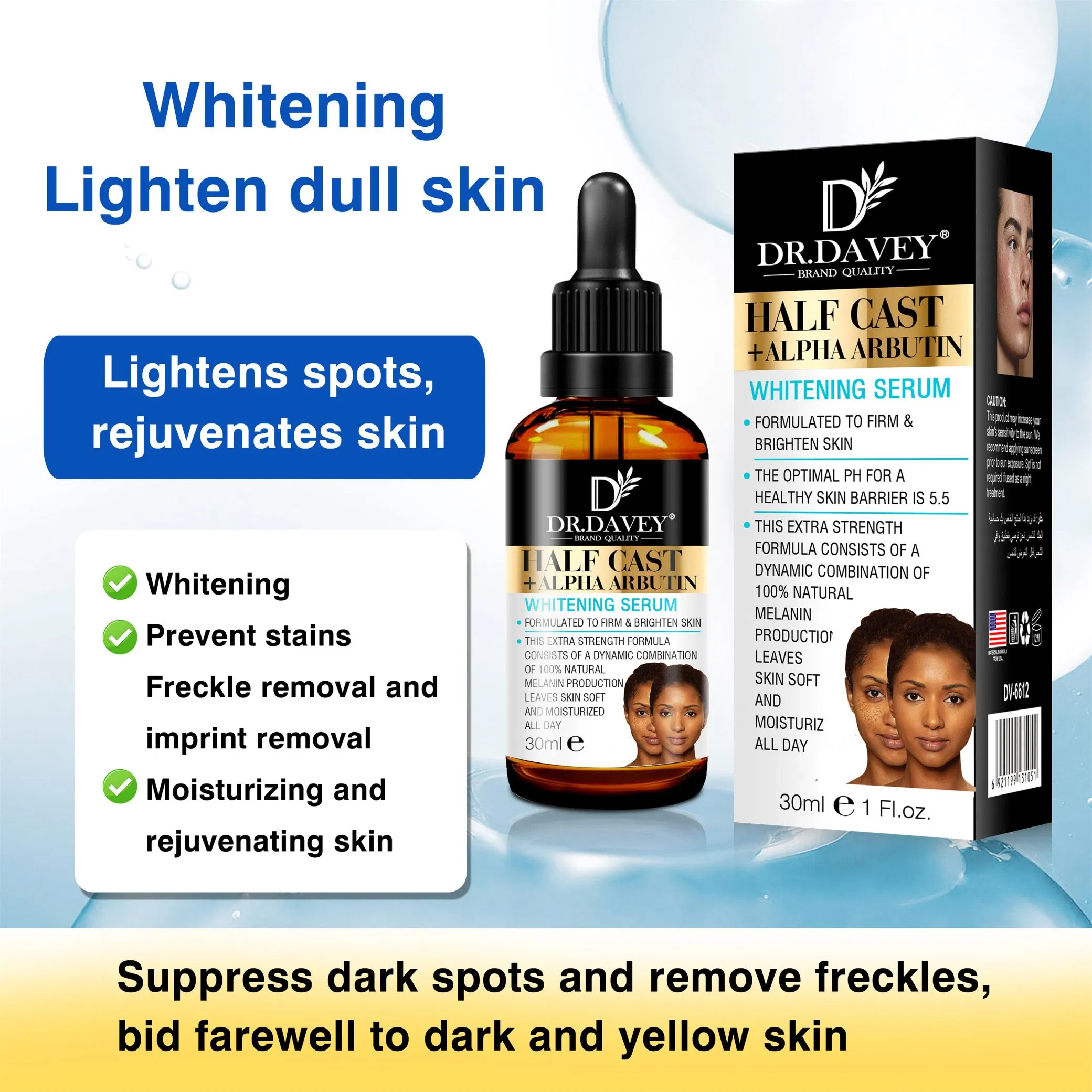 Dr. Davey Brightening Serum with Alpha Arbutin for Even Skin Tone 30ml