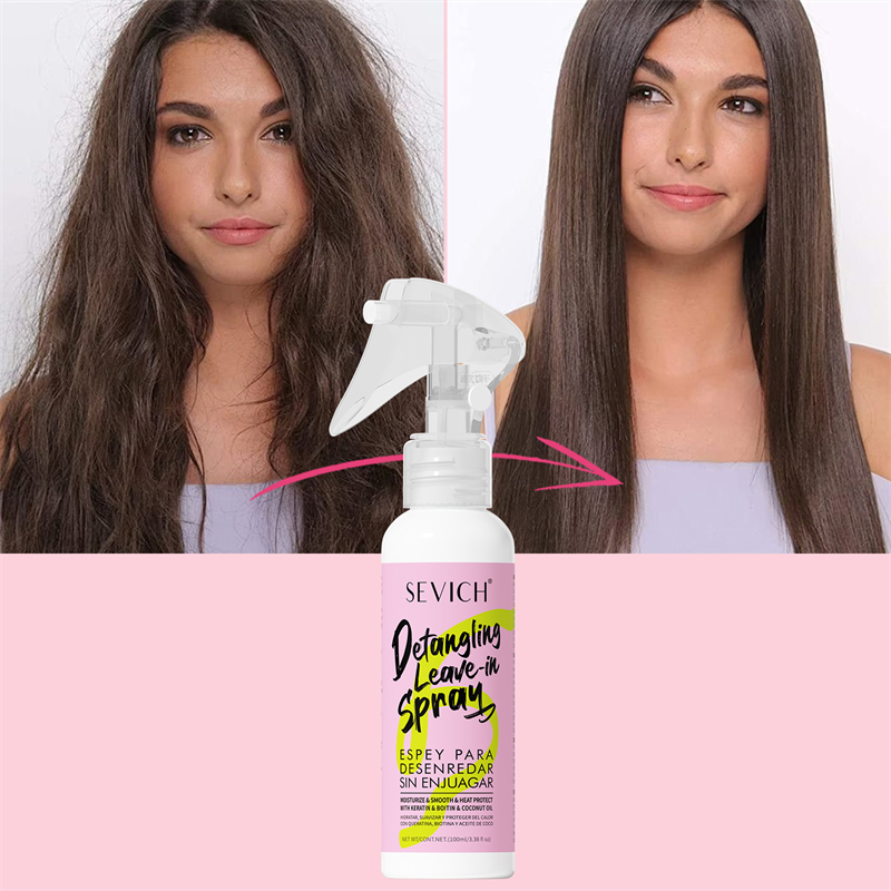 Sevich Hair Detangler Spray 100ml Organic Shea Butter Hair Moisturizer Smooth Repair Spray Leave in Conditioner Hair Spray