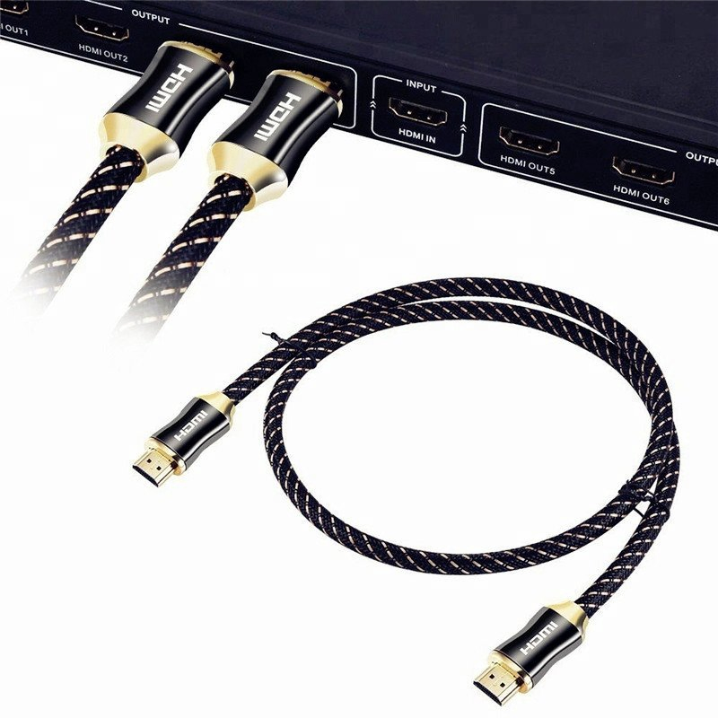 High speed 4K 3D nylon braid high quality 1080P/2160P HDMI cable for HDTV/laptop computer