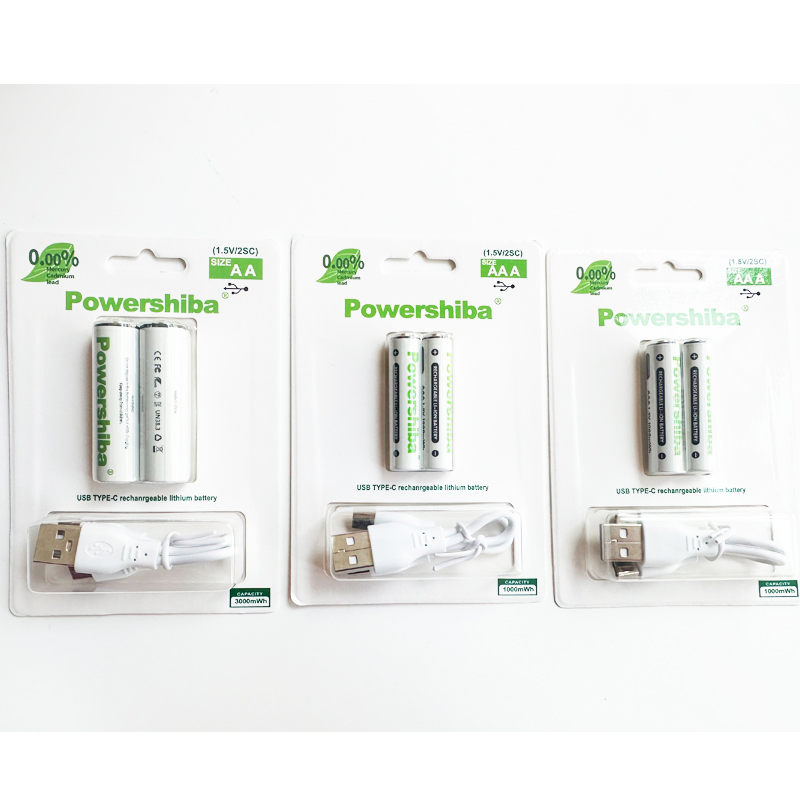 OEM Factory AA USB Rechargeable Lithium Battery 1.5V Lithium Battery