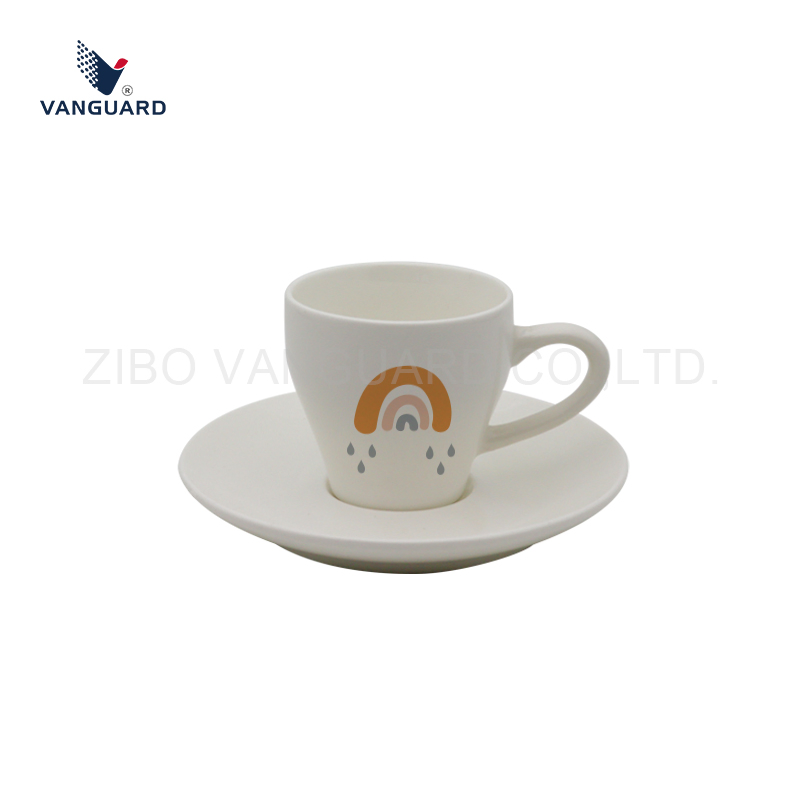 Керамический набор чашка с блюдцем, без свинца и кадмия