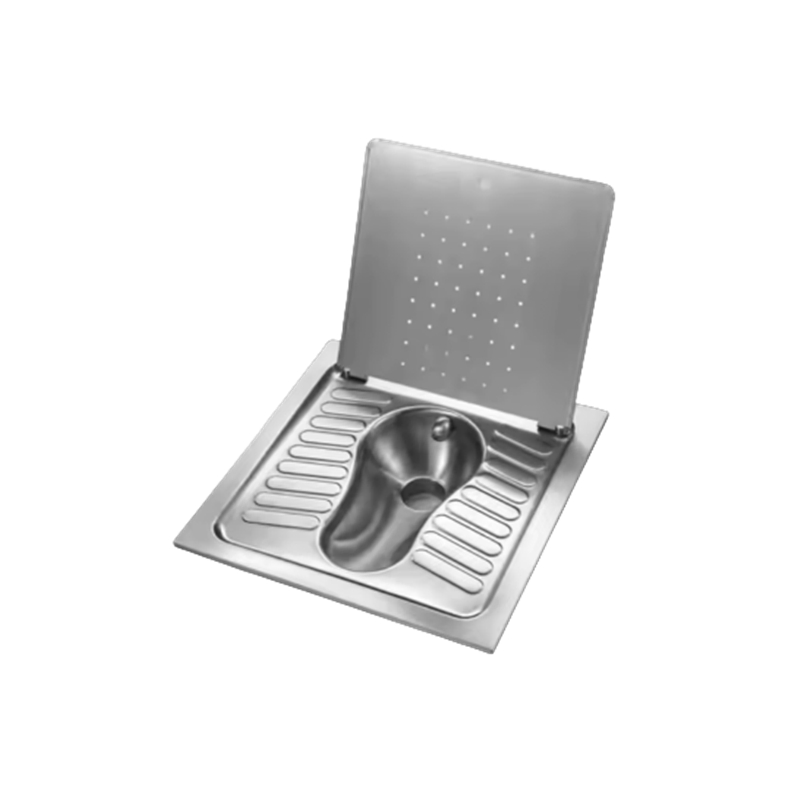 Premium Stainless Steel Squat Toilet with Hygienic Cover