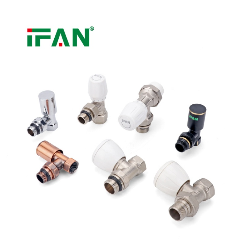 Ifan Manufacture Free Sample Brass Water Trv Angle Thermostatic Radiator Valve Handle HVAC Systems Heating Radiator Valve