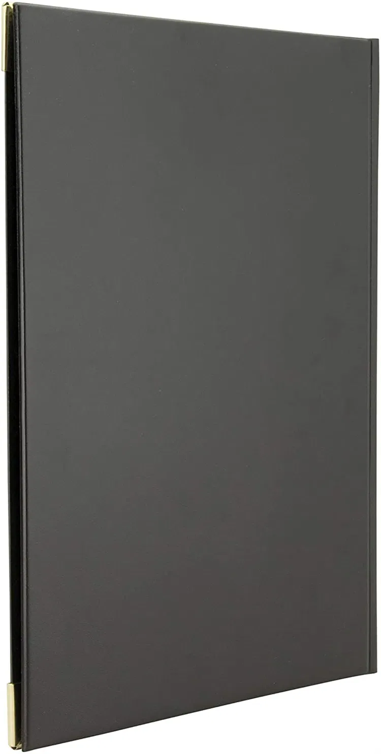 PU Leather A4 Size Bill Menu Book Holder Custom Folder Menu Covers for Restaurants