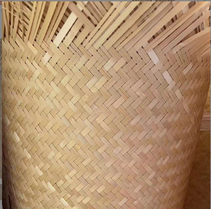 Natural Bamboo Strip Skin Woven Sheet Plywood for Wall Cladding