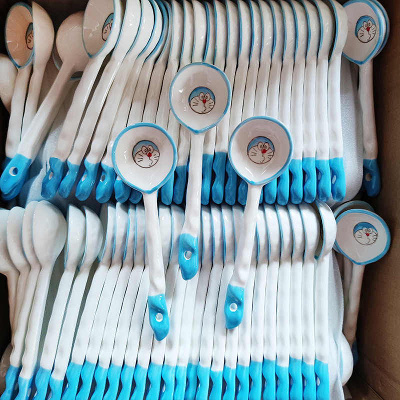 Spoon Children Multi-Color Cartoon Porcelain Ceramics Tableware