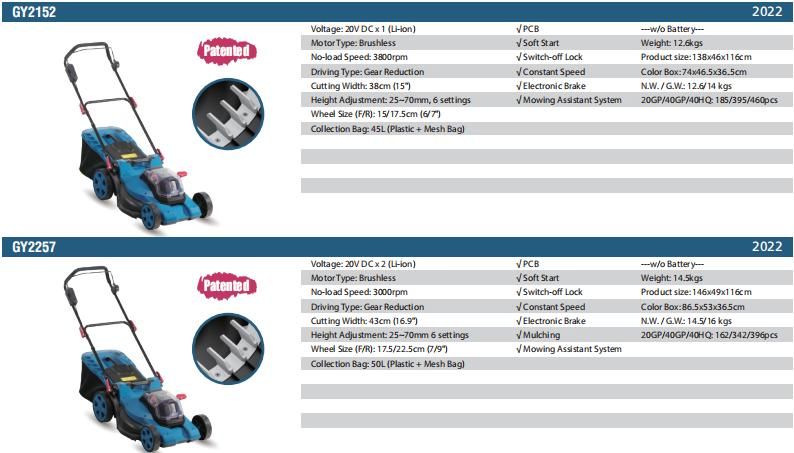 Electric Garden Tools Electronic Brake Lawn Mower