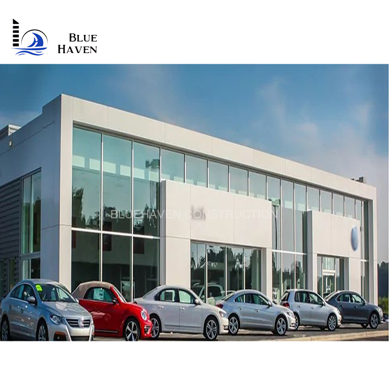 Prefab House Steel Structure Prefabricated Building Frame Strong 4s Showroom for Car