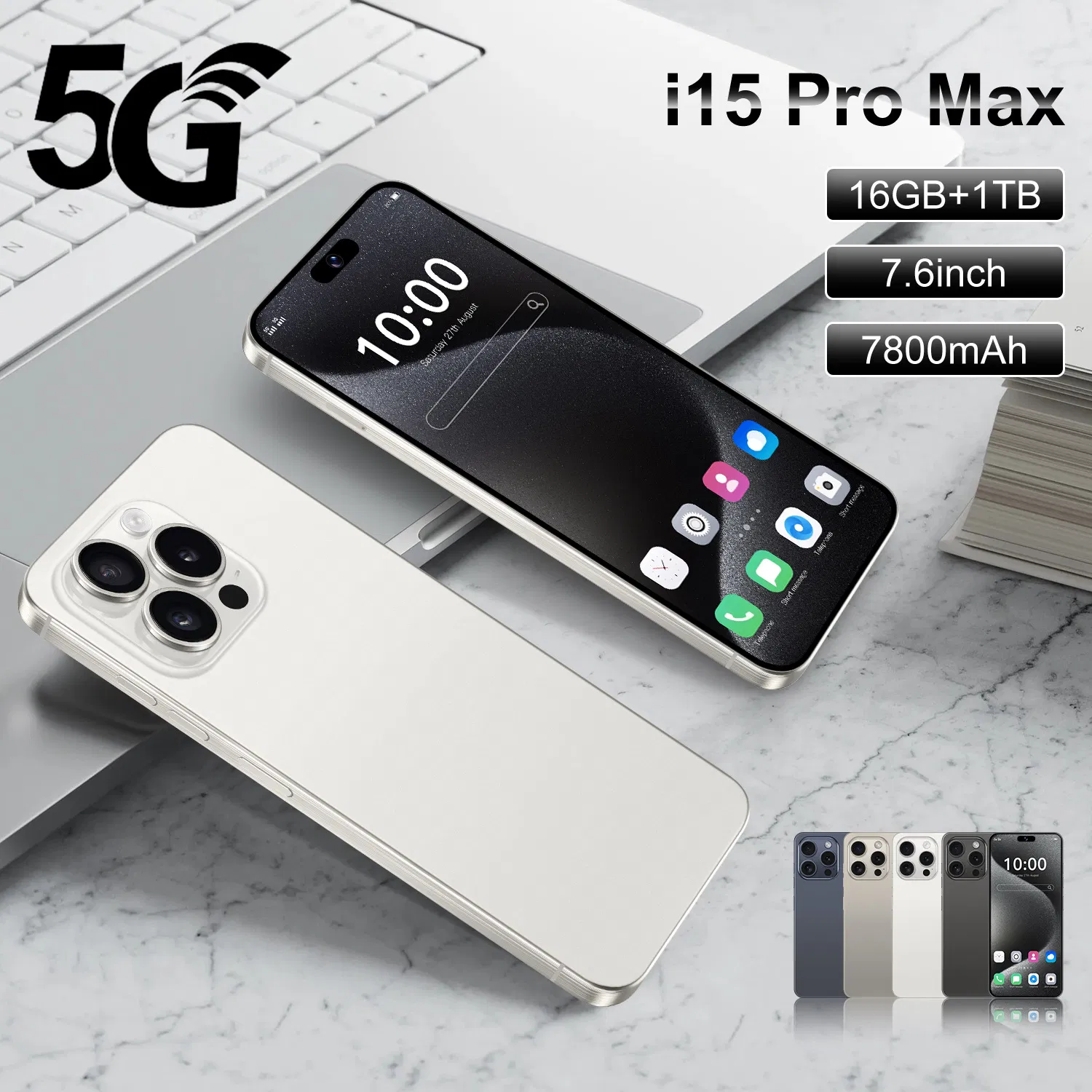 Wholesale 7.3 Inch 8GB+256GB I 15 PRO Max Mobile Phone Customized Phone