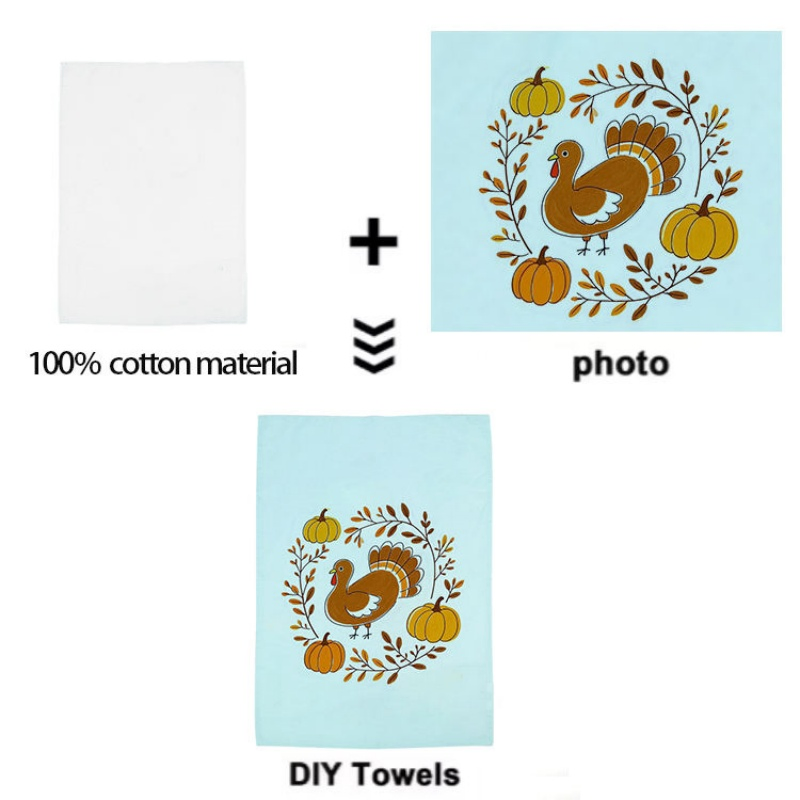 Custom Printed Cotton Tea Towels for Home and Restaurant Use