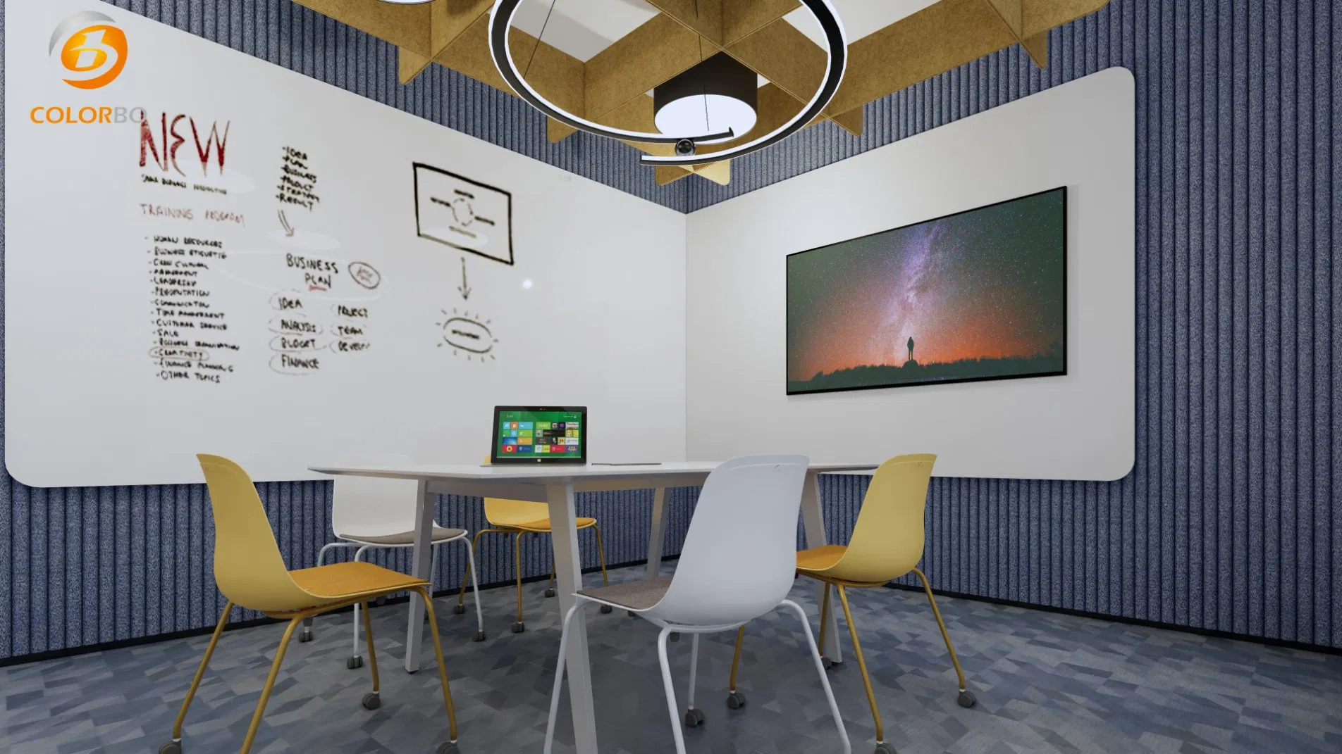 4D PET Embossed Panel Sound-Absorbing Board Wave Acoustic Panel