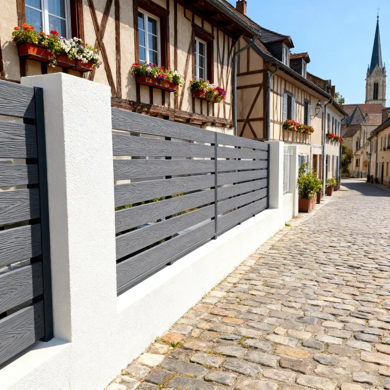Environmentally Safe Various Color Custom Size Qutdoor Wood Plastic Composite Fence