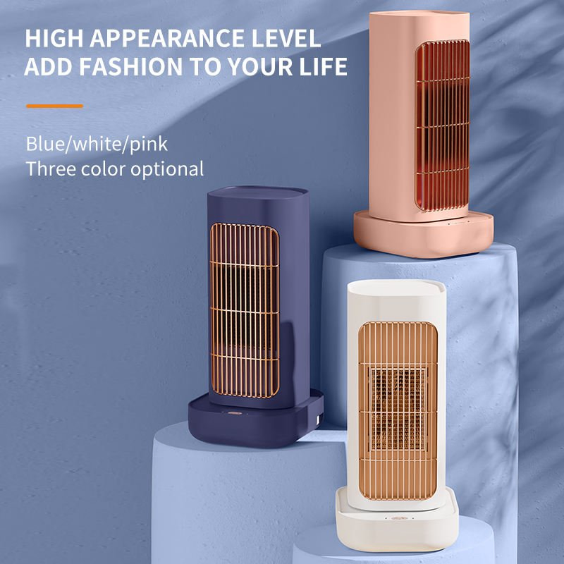 Mini Air Conditioner Fan Portable Space Heating and Cooling 1300W Bathroom Stand Heater and Air Conditioner for Bedroom