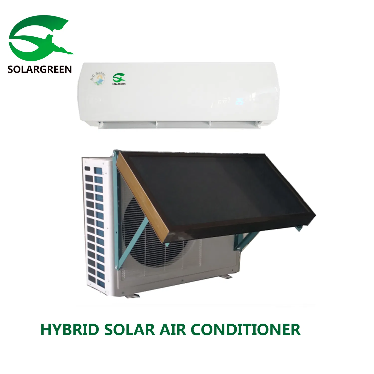 Supergreen 12000BTU 1ton Hybrid Acdc Solar Plate Air Conditioner for Home
