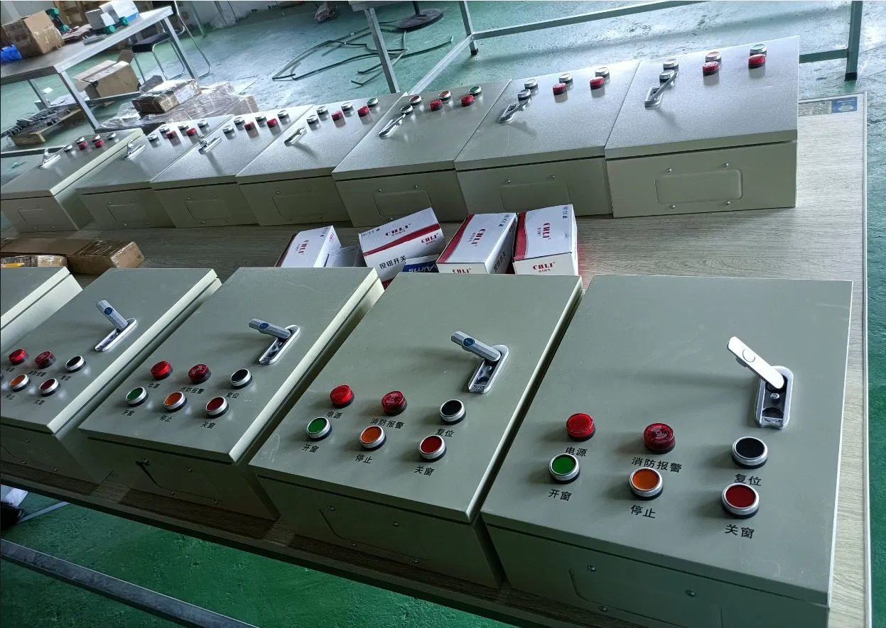 Electric Window Opener Control Box Fire Linkage Smoke Exhaust Window Ventilation Manufacturer's Garage Door Use