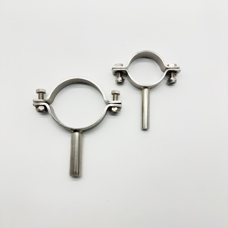 Stainless Steel Sanitary Two Clip Bolts Tube Holder and Support