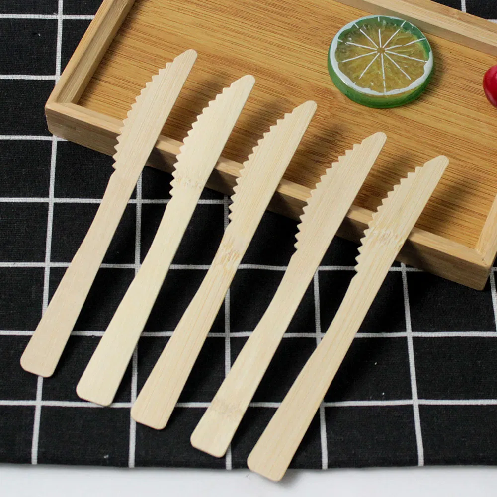High Quality Biodegradable Disposable Cutlery 170mm Bamboo Knife