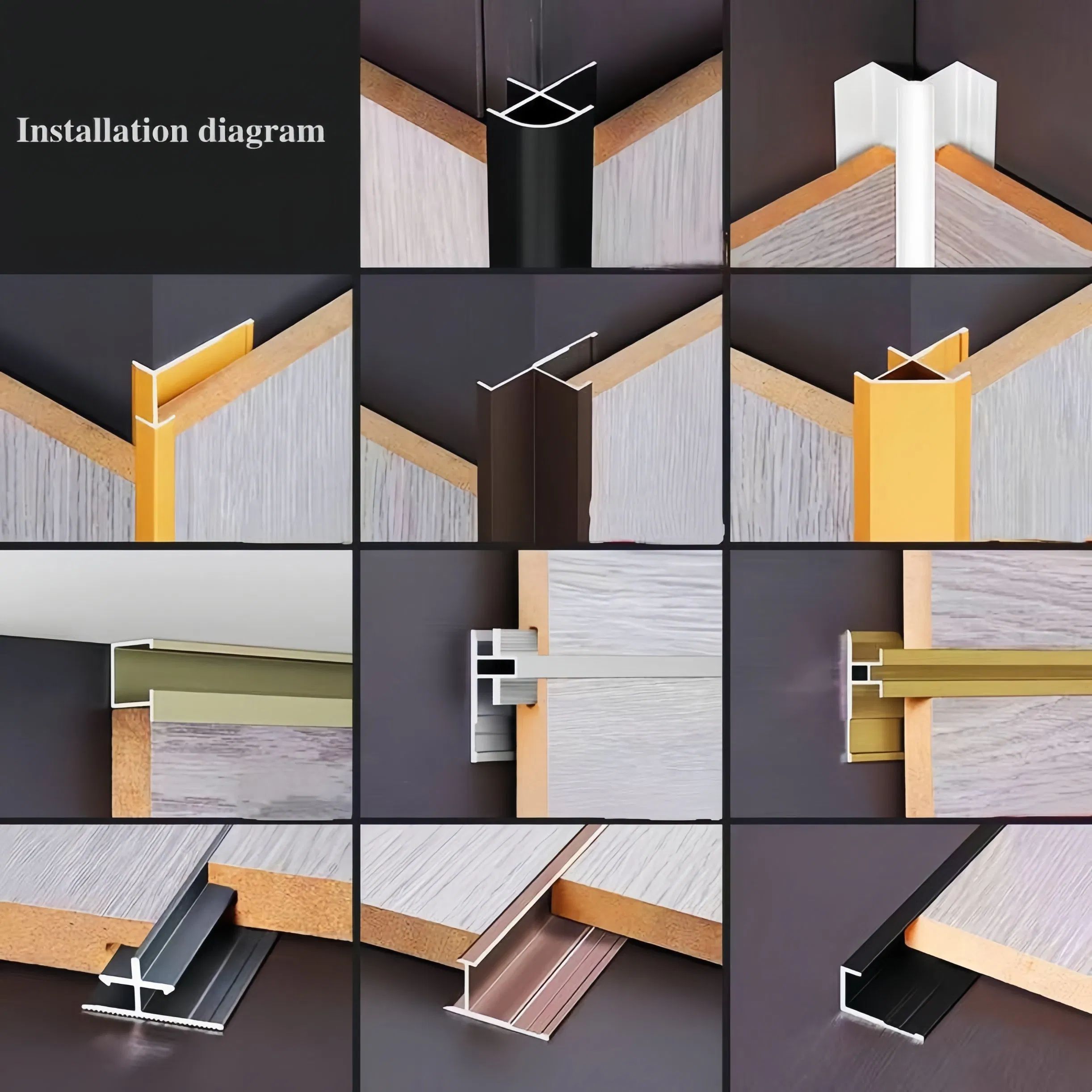 Factory-Made Aluminum Profile Wall Panels and Decorative Strips for Home Decoration