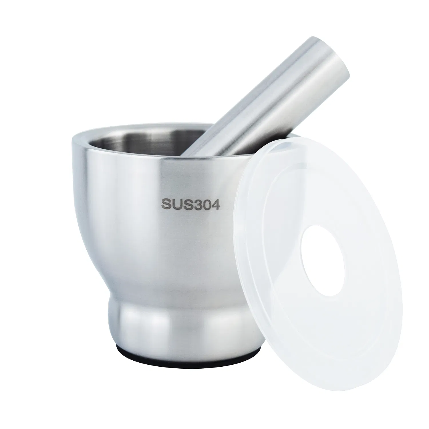 12.7cm 304 Stainless Steel Drum Garlic Crusher Hand Grind