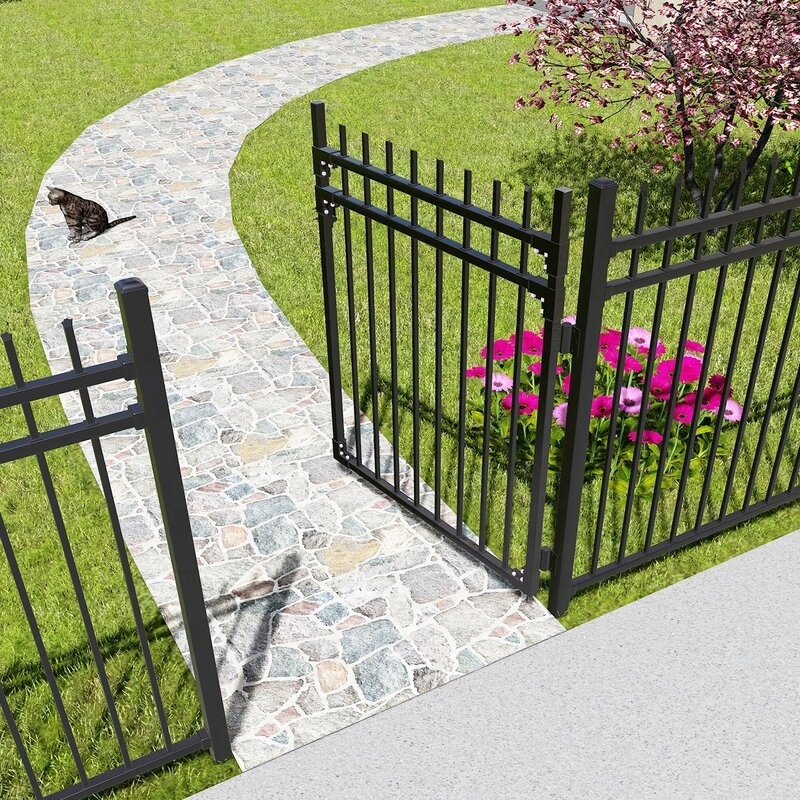 Metal Picket Fence / Steel Picket Fence / Wrought Iron Fence / Decorative Fence / Garden Fence for Residential Yard