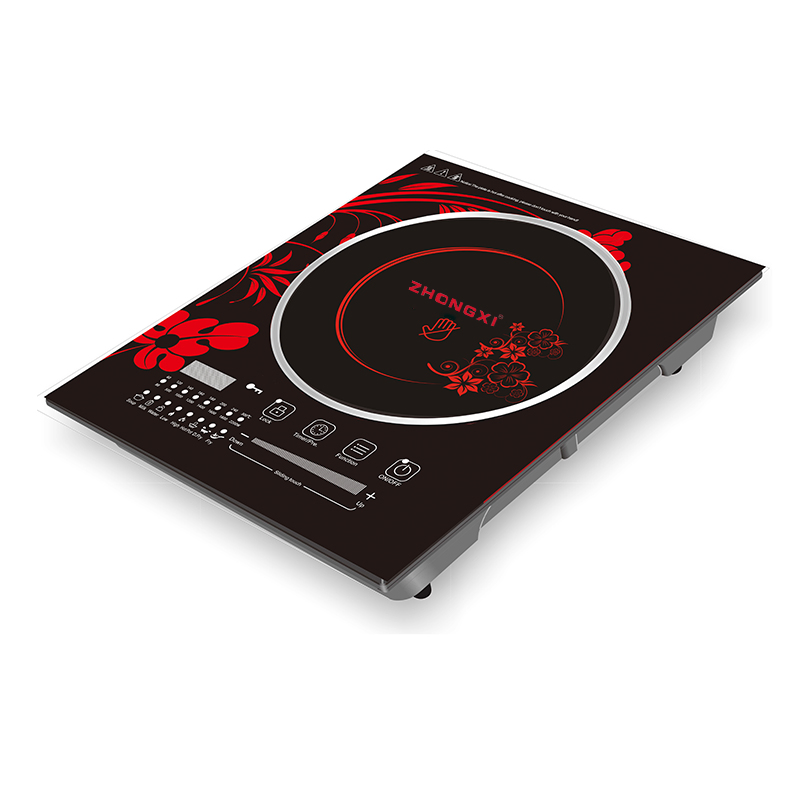 Touch Screen 2000W Fast Cooking Infrared Cooker Colorful Tempered Glass