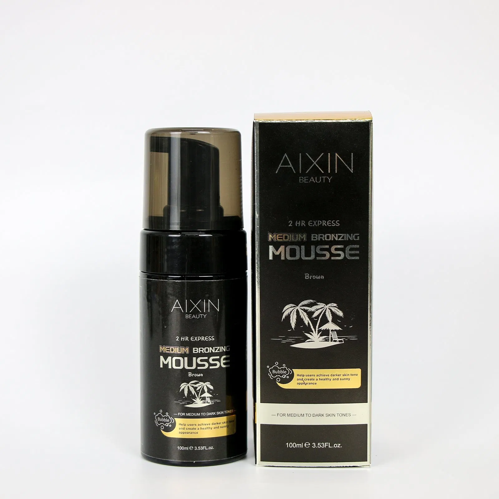 Beauty Cosmetics Natural Complexion Brown Long-Lasting Effect Tanning Canon Mousse