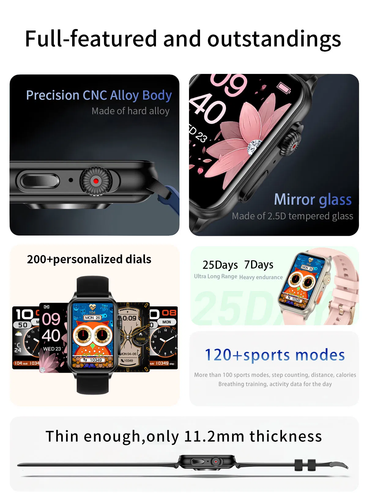 Умные часы H23 с браслетом для звонков, нержавеющая сталь