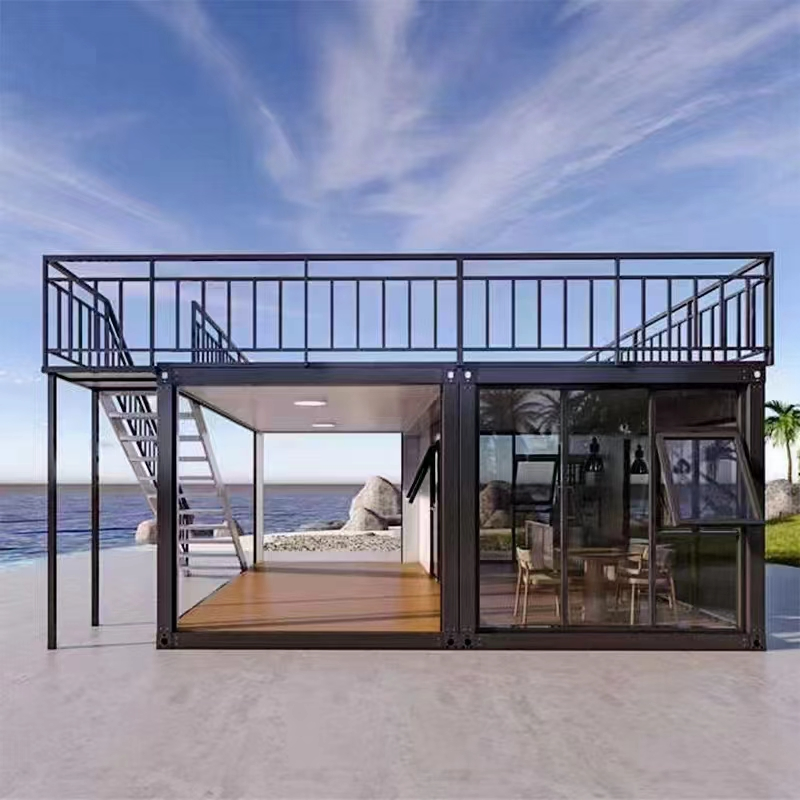 20FT Prefab Container House Movable House with One Bedroom and Terrance for Sale