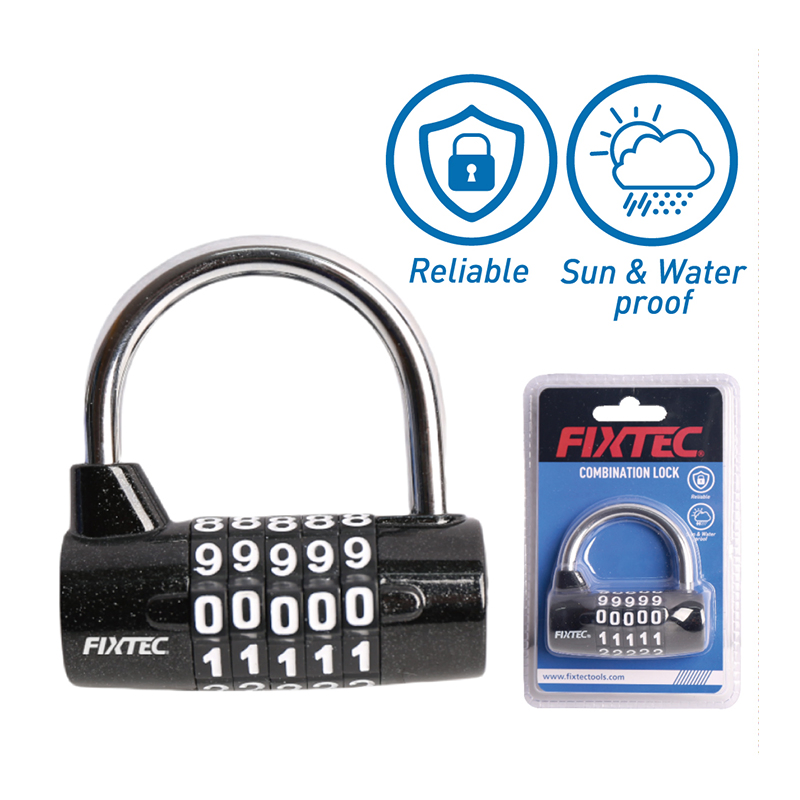 Fixtec New Design Combination Padlock 5 Digit Changeable Password Code Lock Manufacturer Keyless Luggage Locks