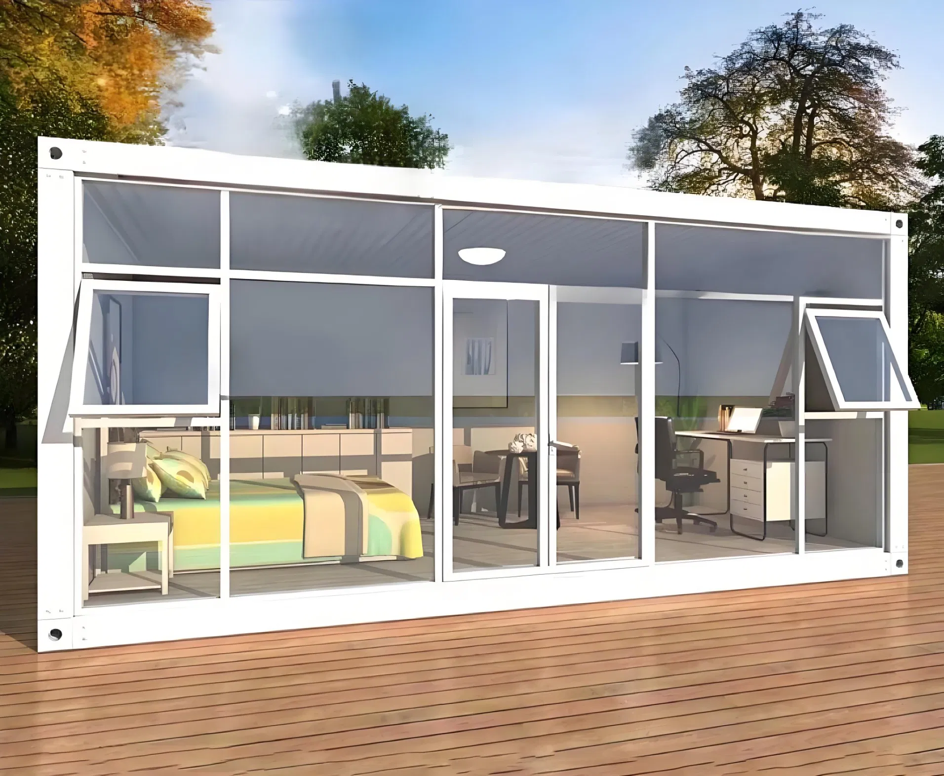 Low Cost Modern Design Prefab Milk Tea Shop Coffee Shop Homes Tiny Modular Container House for Sale