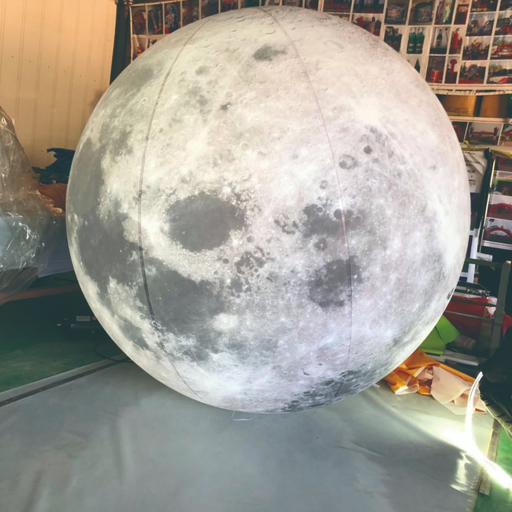 Outdoor LED Light Model Large Inflatable Moon Balloon for Advertising Decoration