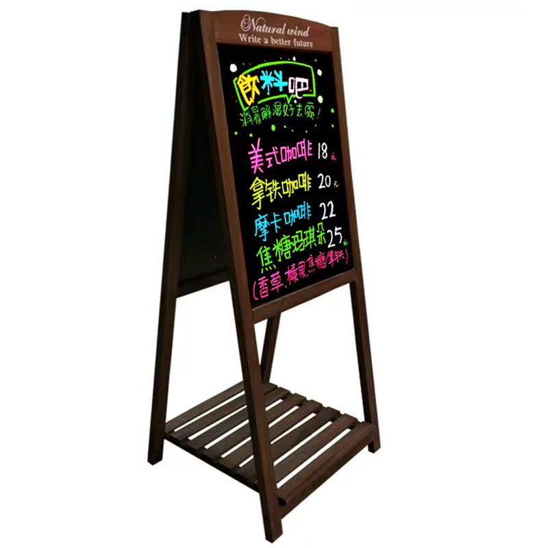 Bulk Order Space Saving Multi Tier Wooden Blackboard Flower Stand Shelf