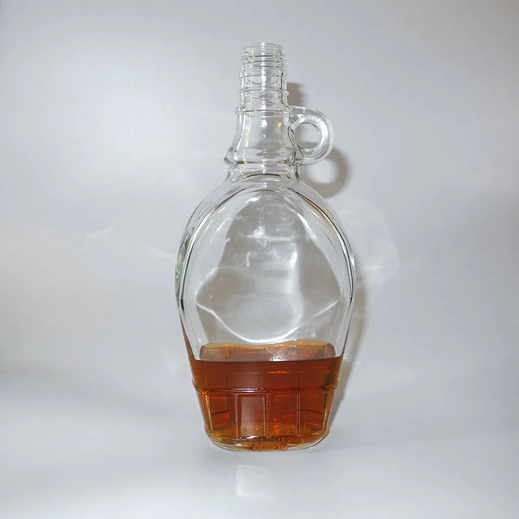 High Flint OEM 750ml Round Clear Glass Moonshine Liquor Bottle Jug Wine Bottle with Cork