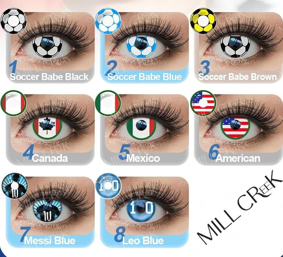 Millcreek Colored Contact Lenses World Cup (Ball Game) Fan