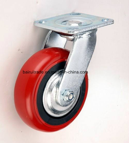 6 Inch PU Castor Rubber Caster Wheel for Scaffolding