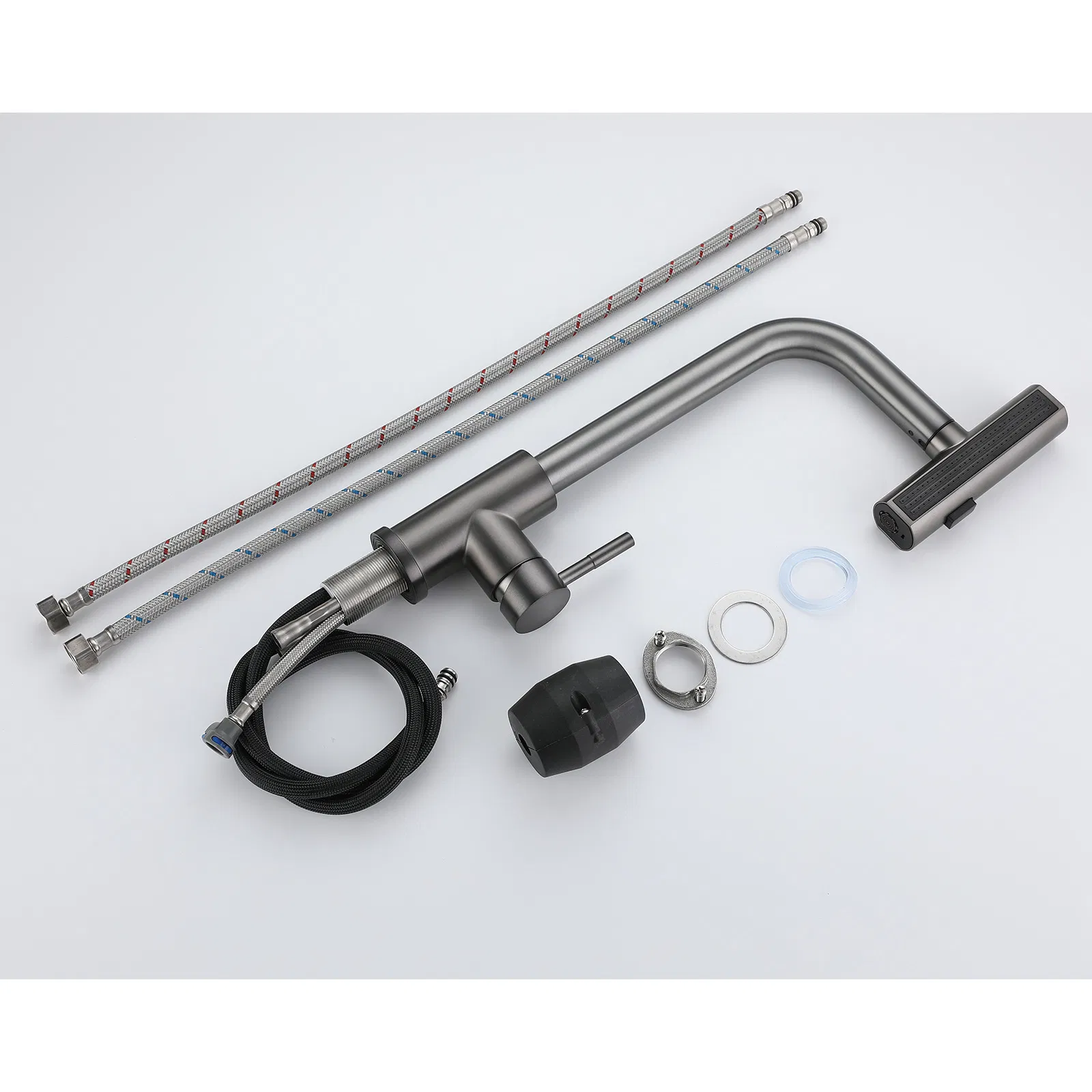 2024 Newest Design SUS 304 Stainless Steel Waterfall Rainfall Faucet Pull out 3 Function Spray Kitchen Mixer Faucet