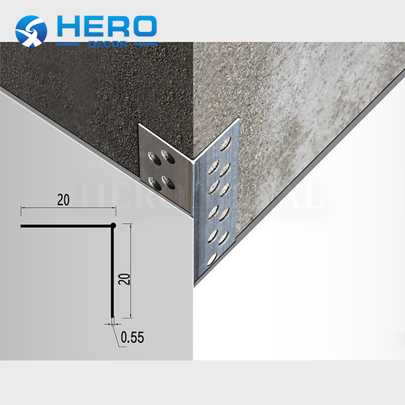 Aluminium Corner Plaster Bead Manufacturing Professional Foshan Factory Hero Metal Decoration Drywall Inside Trim for Wall Edges Types Render Directly Strip