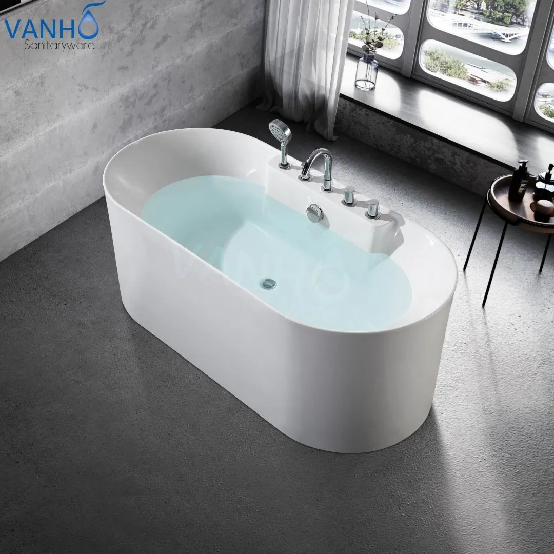 Ultra Thin Edge, Stylish and Minimalist Freestanding Acrylic Bathtub