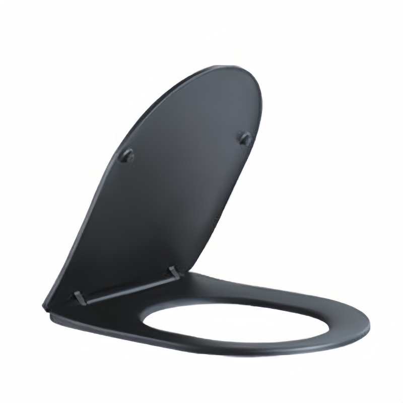 Matte Black Soft-Close Toilet Seat for Hotels, Offices, and Schools