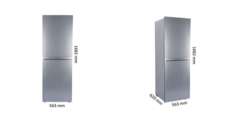 270 Liters Double Door Bottom Freezer with DC 12V Compressor