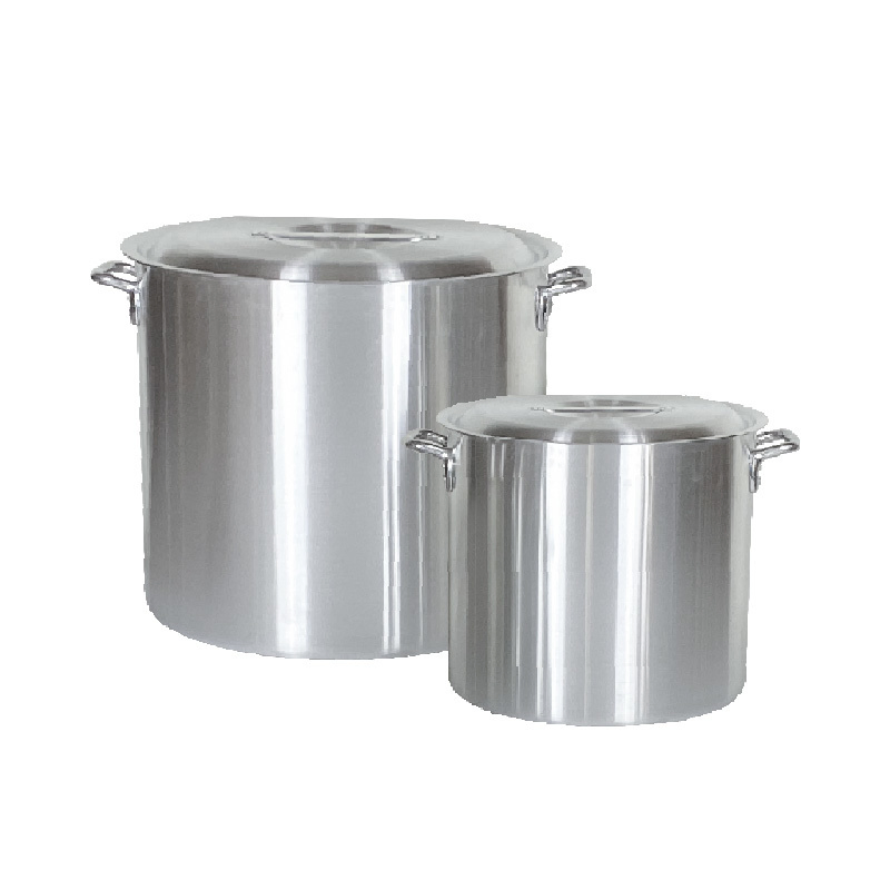 Yapamit 4 PCS Restaurant Stock Pot Saucepan Aluminum Stainless Steel Cookware Set