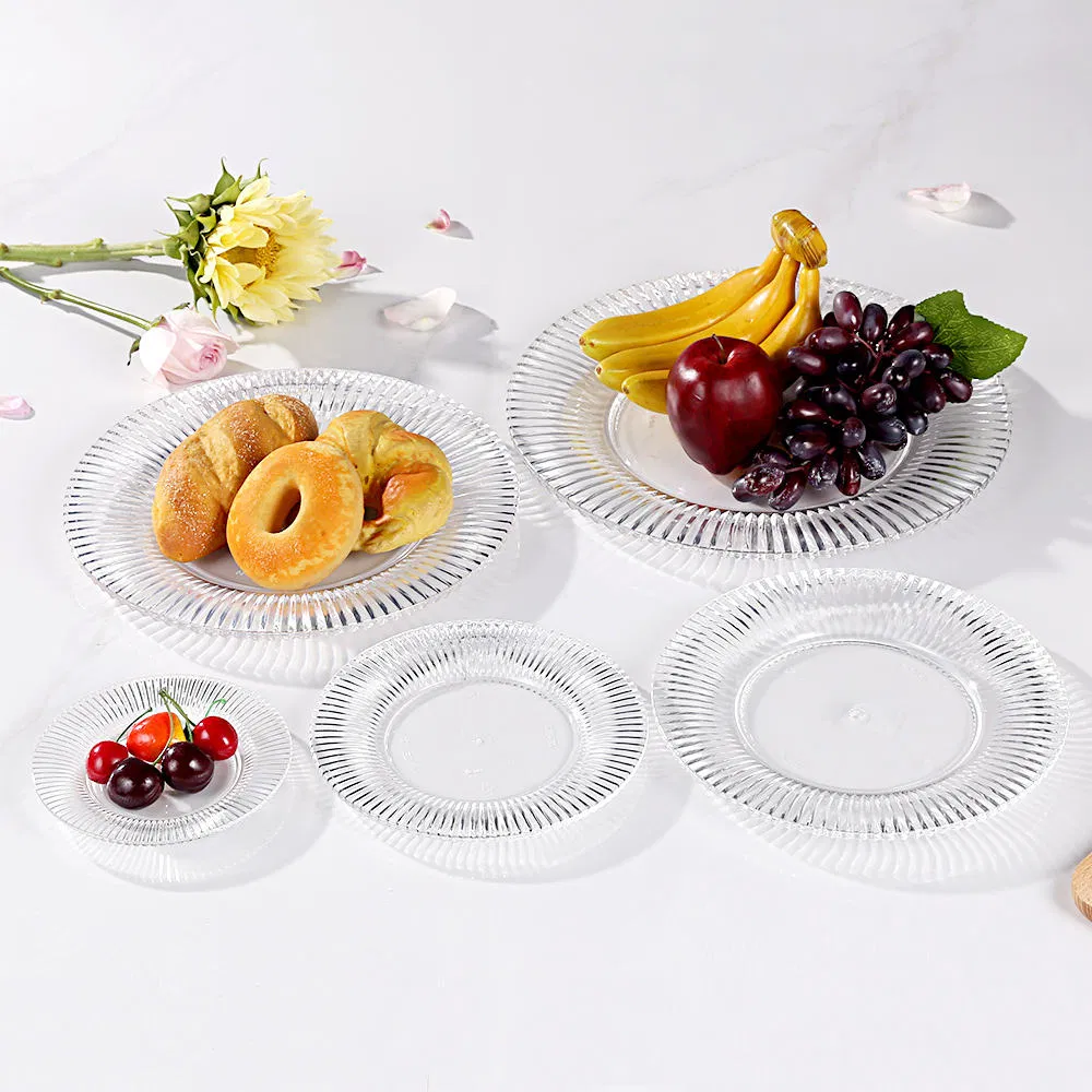 Plastic Fruit Plate - Transparent PS/PC Wedding Party Dessert Plate