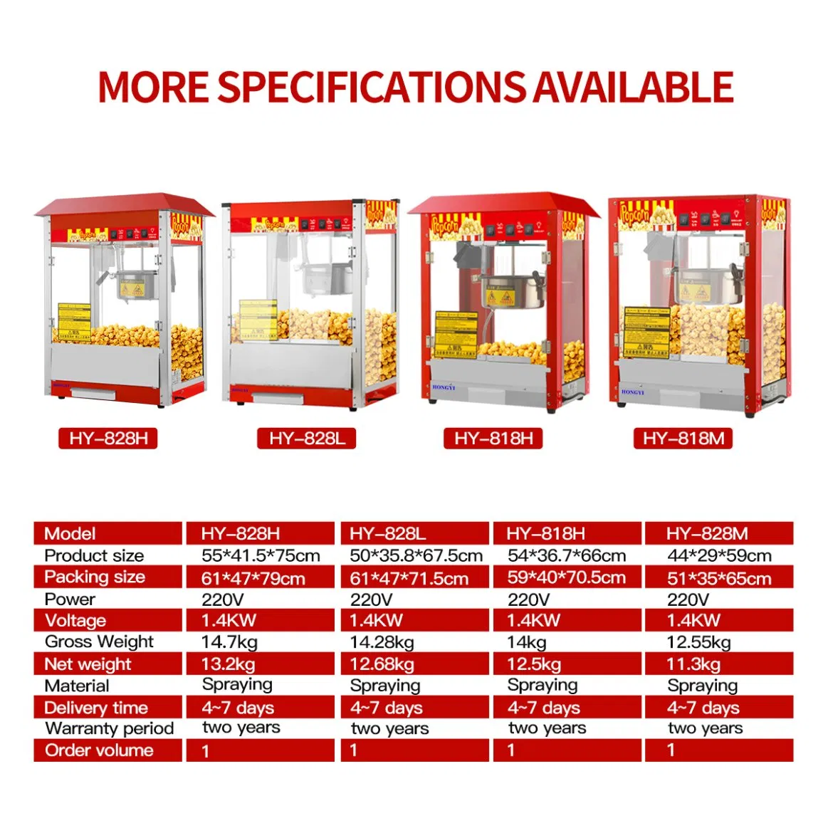 Electric Large-Capacity Popcorn Machine for Cinemas, with Stirring Mechanism to Prevent Burning/Sticking.