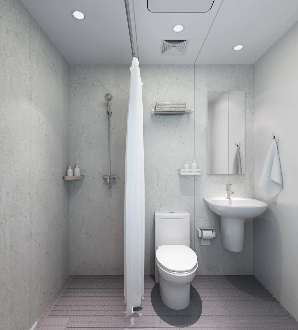 Most Convenient Prefab Toilet SMC Bathroom Concealed Integrated Mobile Showe Bathroom