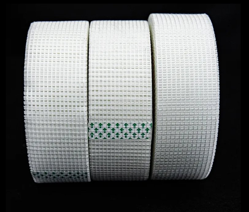 Alkaline Resistance Construction Material White Adhesive Fiberglass Mesh Tape Construction Grade with Cutting Service
