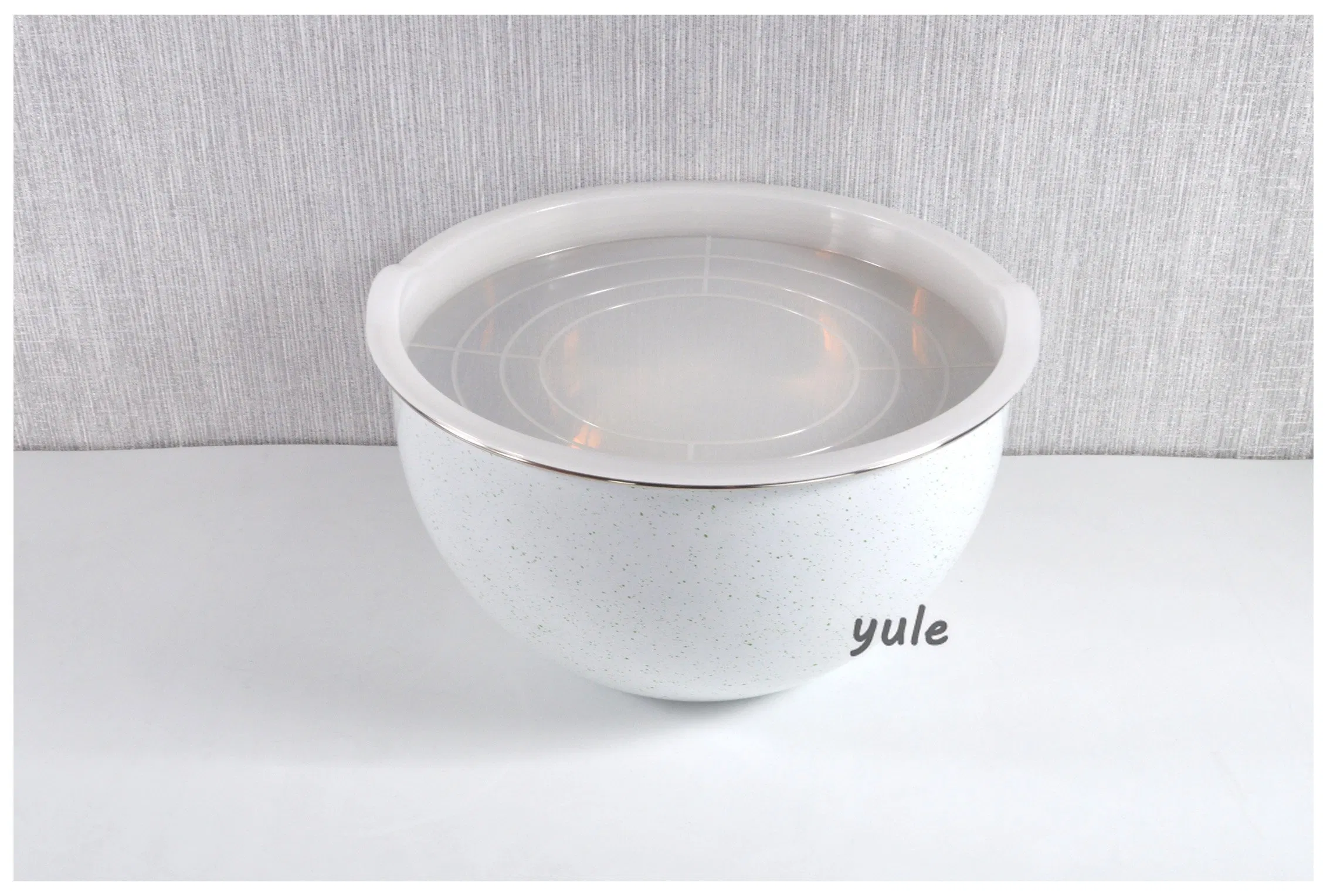 Factory Wholesale Colorful Speckled Bowl Kitchenware Stackable Kitchen Bowls Stainless Steel Mixing Bowls with Lid