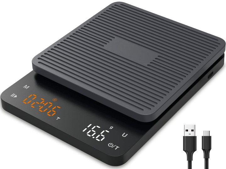 Высокоточные кухонные весы с таймером для кофе и еды