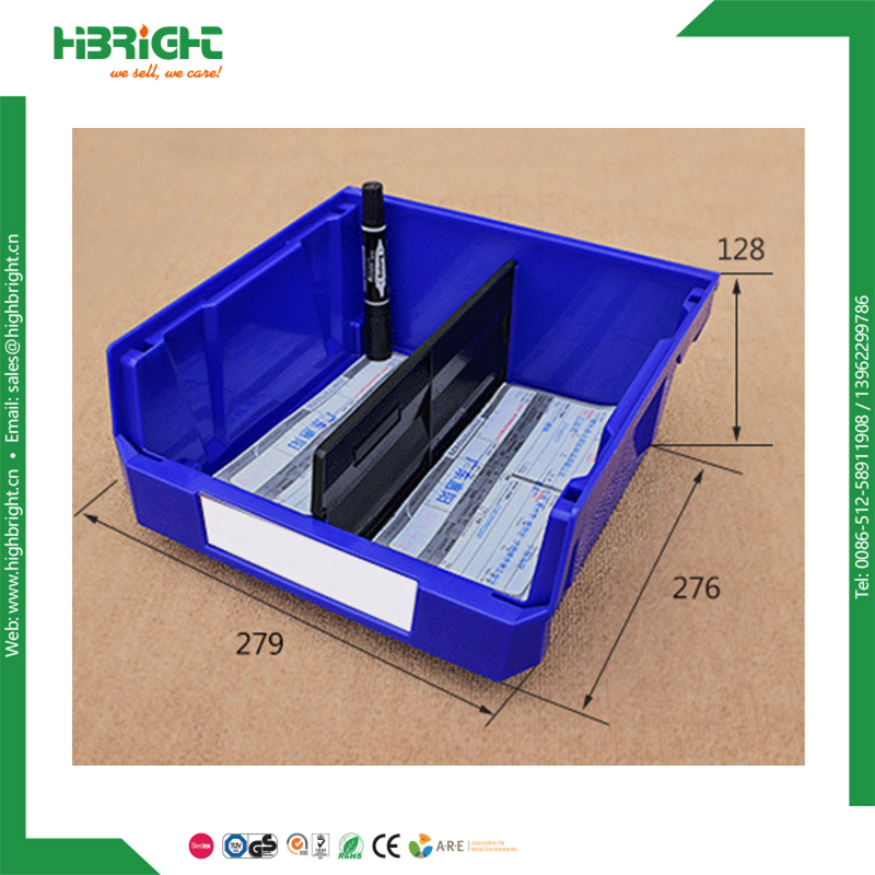 Back Hanging PP Reusable Storage Plastic Bins for Rack